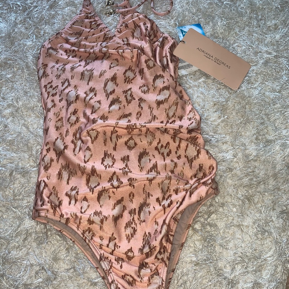 Adriana Degreas RosePink One Piece Leopard